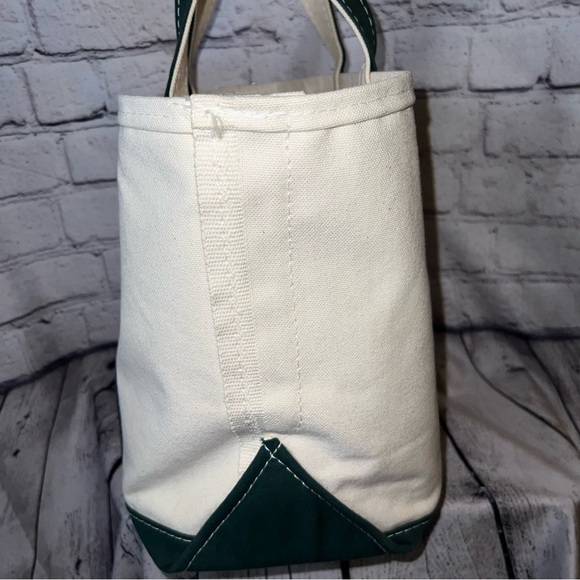 L.L. Bean Vintage 1980’s Boat and Tote Canvas Bag Medium Dark Green - Picture 8 of 12